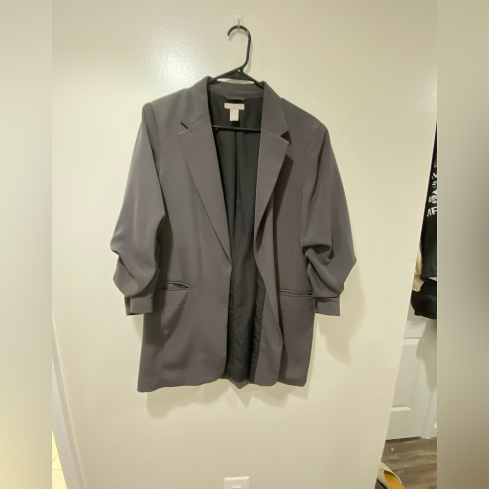 Women's Gray/Purple Blazer